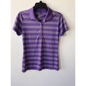 Nike Golf Tour Performance Dri-Fit Polo Shirt Women's Small Purple Striped